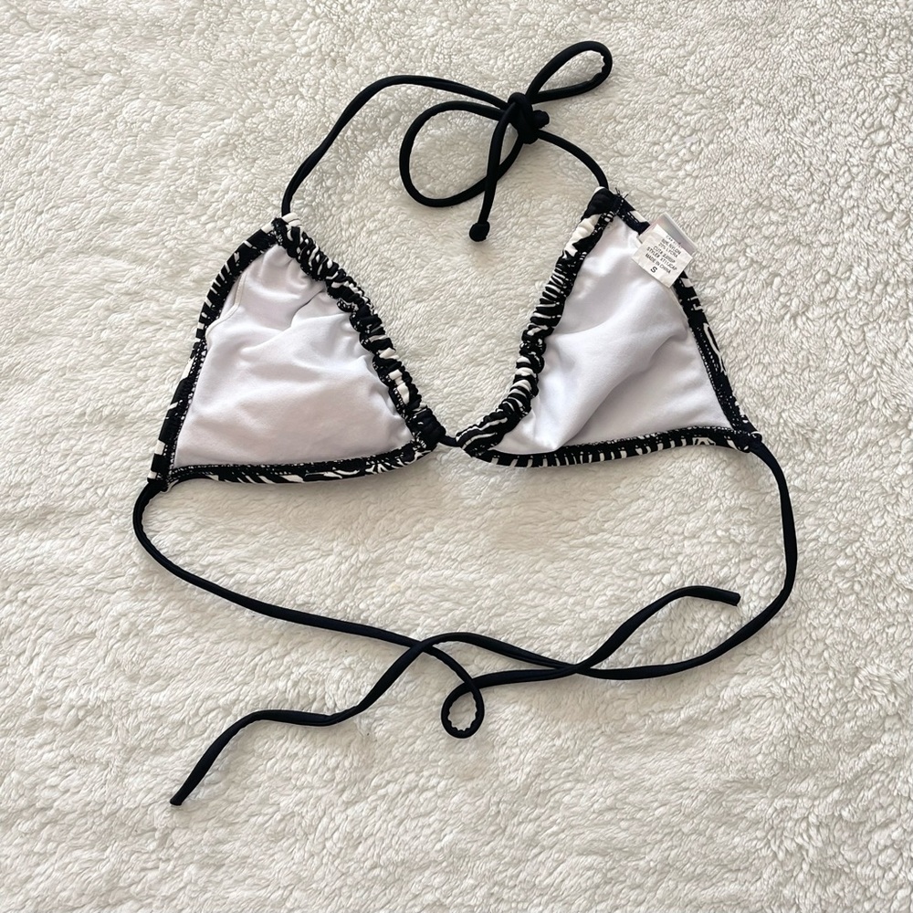 Billabong Zebra Print Triangle Bikini With Side T… - image 3